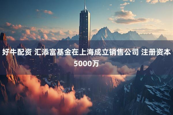 好牛配资 汇添富基金在上海成立销售公司 注册资本5000万