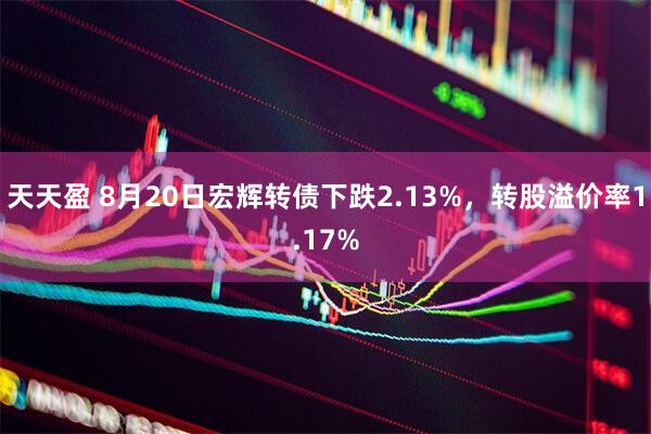 天天盈 8月20日宏辉转债下跌2.13%，转股溢价率1.17%